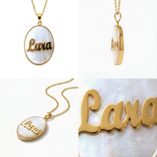 White Oval Seashell Necklace