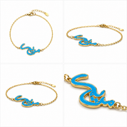 Blue Name Bracelet